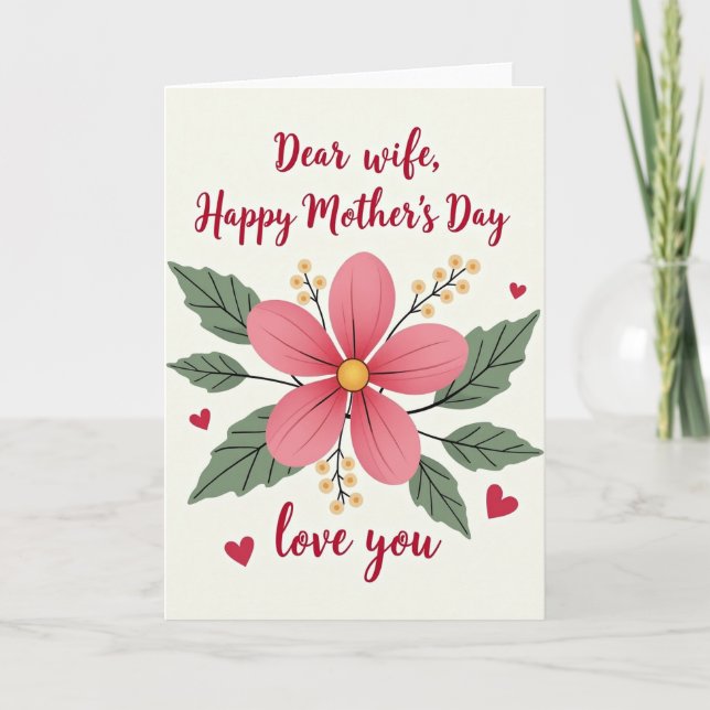 Sweet Floral Mothers Card (Front)