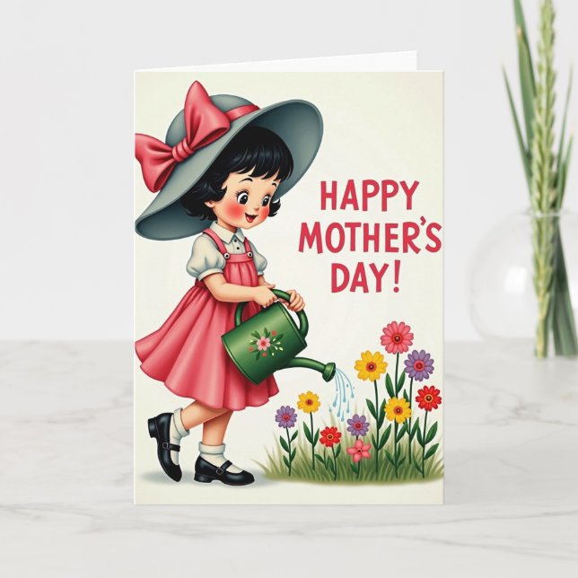 Sweet Floral Mothers Day Art Card (Front)
