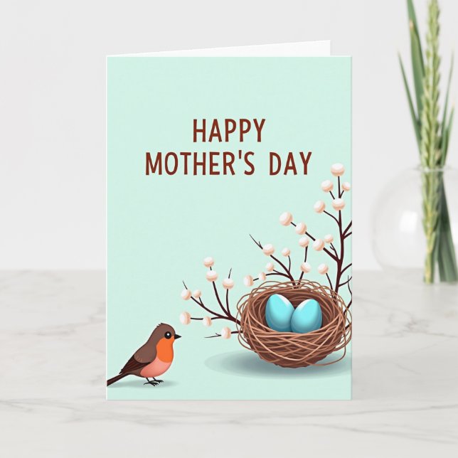 Sweet Floral Mothers Day Nest Card (Front)