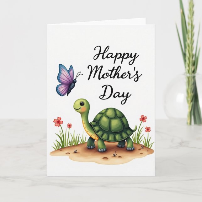 Sweet Floral Reptile Mothers Day Card (Front)