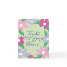 Sweet Floral Teacher Appreciation Greeting Card