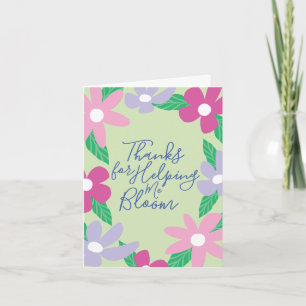 Sweet Floral Teacher Appreciation Greeting Card