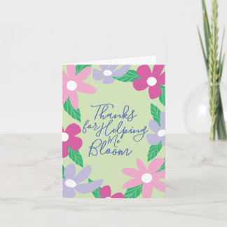 Sweet Floral Teacher Appreciation Greeting Card