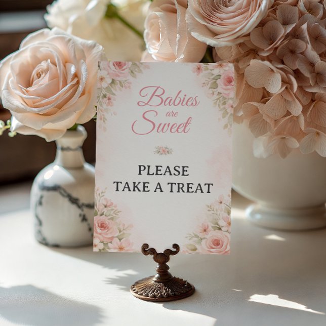 Sweet Floral Treat Table Baby Shower Sign (Creator Uploaded)
