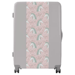 Sweet Floral Unicorn Pattern Luggage