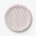 Sweet Floral Unicorn Pattern Paper Plates