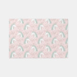 Sweet Floral Unicorn Pattern Rug