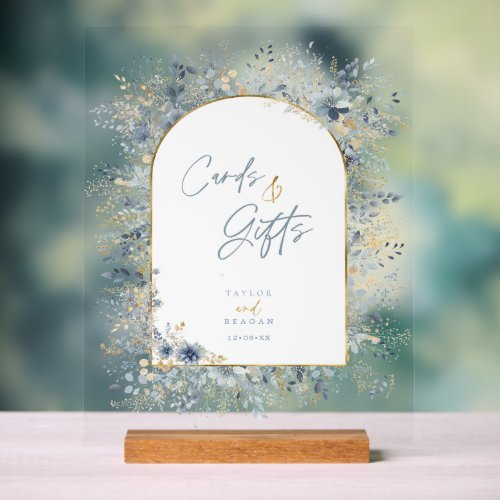 Sweet Floral Wedding Cards  Gifts ID1045 Acrylic Sign
