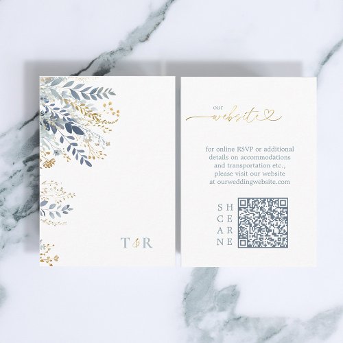 Sweet Floral Wedding Website ID1045 Enclosure Card