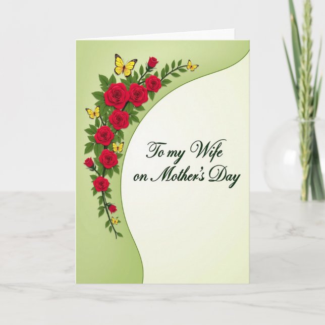 Sweet Floral Wifes Day Card (Front)