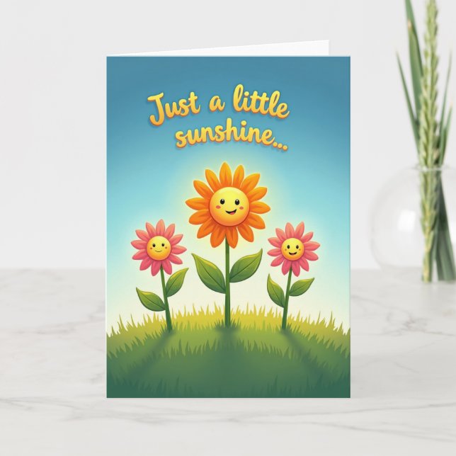 Sweet Flower Birthday Card (Front)