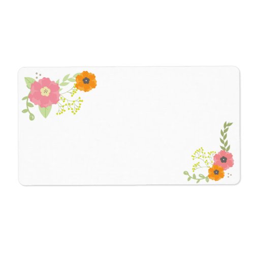 Sweet Flower Garden Blank Labels