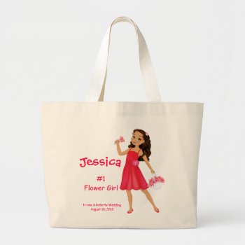 Sweet Flower Girl Large Tote Bag by SERENITYnFAITH at Zazzle