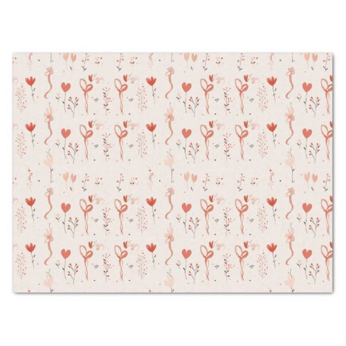 Sweet Flower Love Pattern Tissue Paper