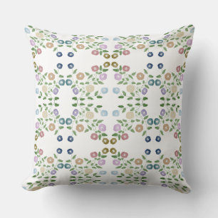 Sweet Flower Patterned Decorator Pillow