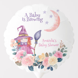 Sweet Flower Witch Cauldron Baby Brewing Shower Balloon