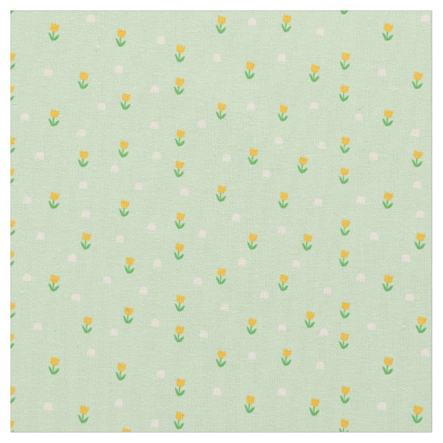 Sweet Flowers Combed Cotton (56" width) Fabric (Close Up)