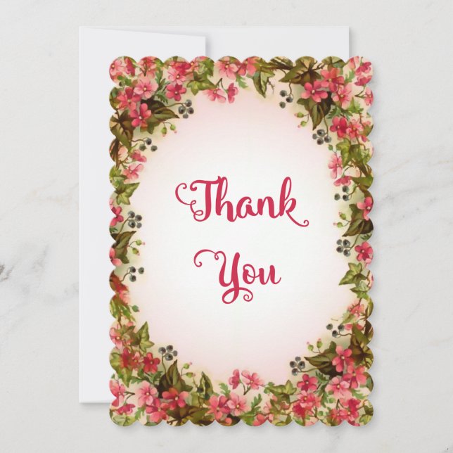 Sweet Flowers Thank You Cards (Front)