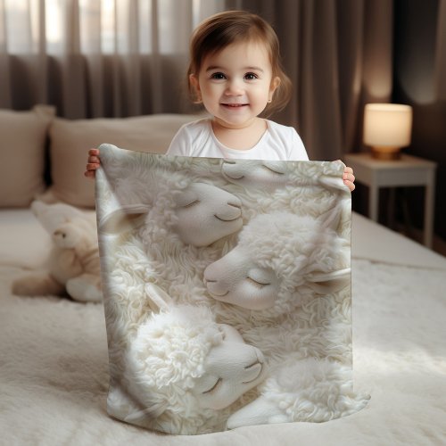 Sweet Fluffy Lamb Baby Blanket