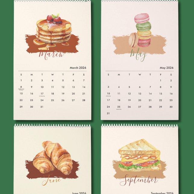 Sweet Food Art Wall Calendar for Kitchen decor (Creator Uploaded)