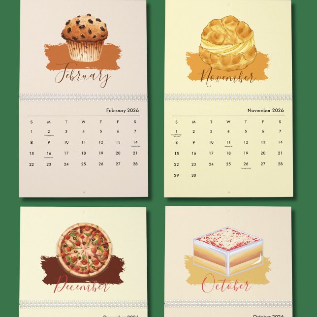 Sweet Food Art Wall Calendar for Kitchen decor (Creator Uploaded)