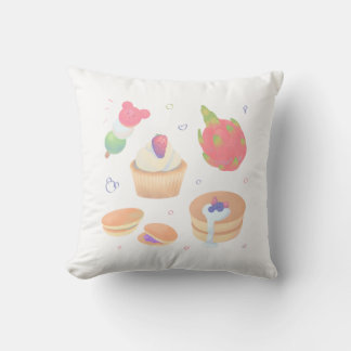 Sweet food design throw pillow