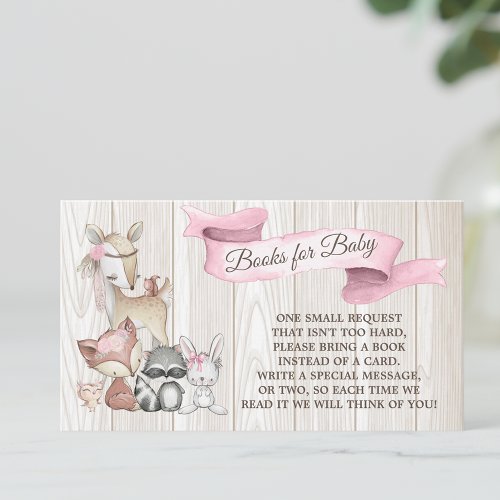 Sweet Forest Girl Woodland Book Request Business Card