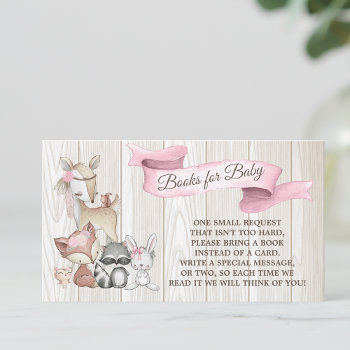 Sweet Forest Girl Woodland Book Request Business Card by The_Baby_Boutique at Zazzle