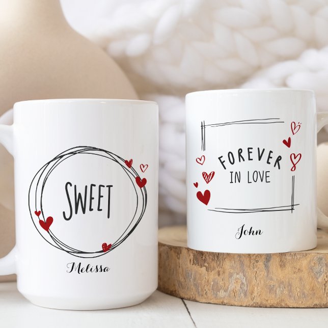 Sweet Forever Love Valentines Day Couple Coffee Mug (Creator Uploaded)