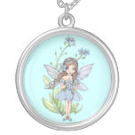 Sweet Forget Me Not Flower Fairy Necklace at Zazzle
