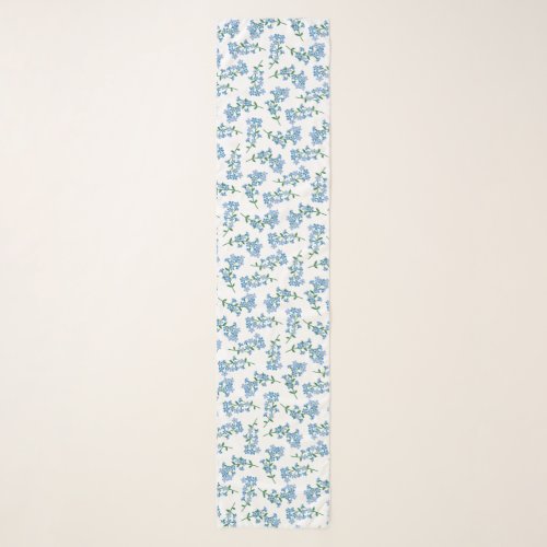 Sweet Forget Me Not Pattern Scarf