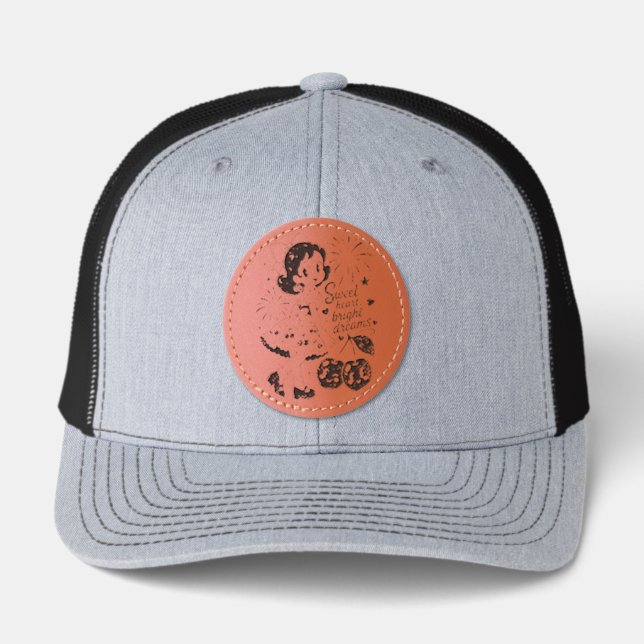 Sweet Fourth of July Independence Day Leather Patch Hat (Front)
