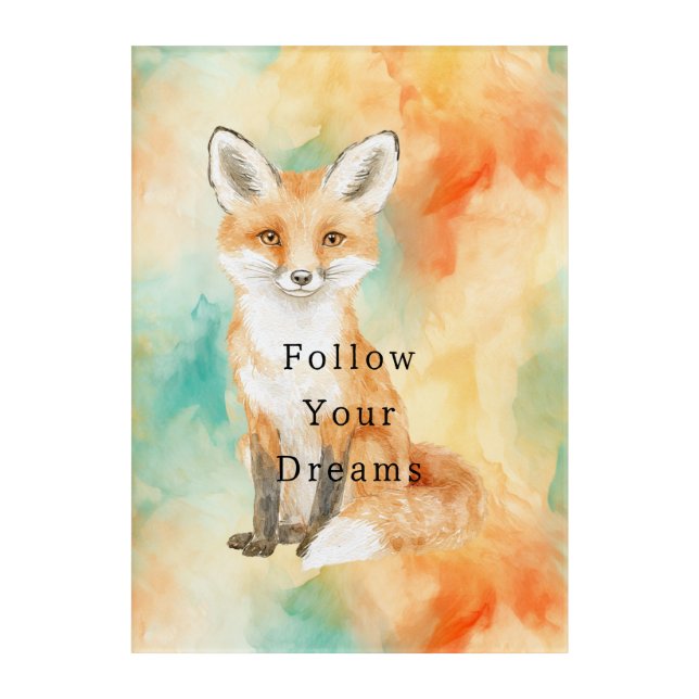 Sweet Fox Dreams Acrylic Print (Front)