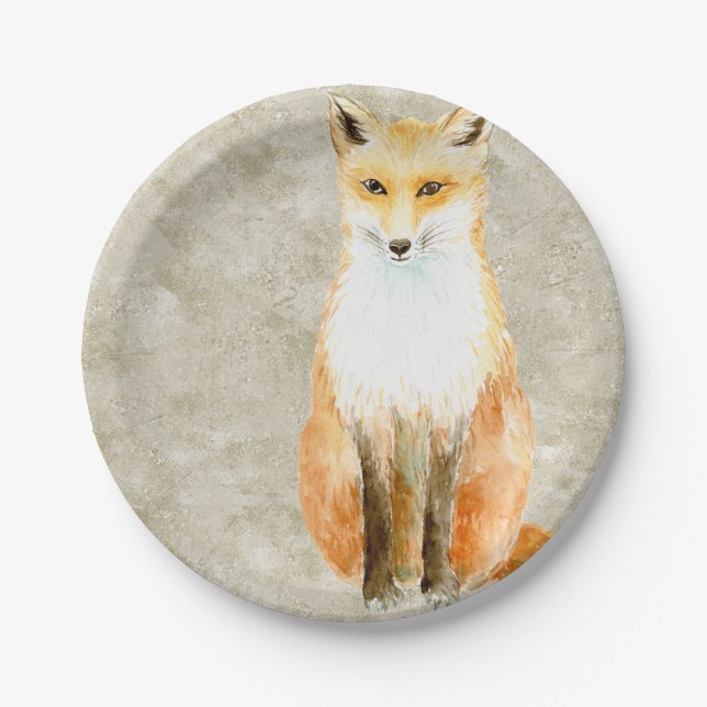 Sweet Fox Paper Plates (Front)