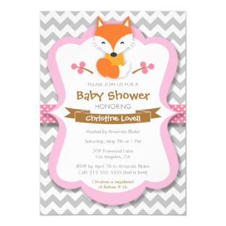 Fox Baby Shower Invitations &amp; Announcements | Zazzle