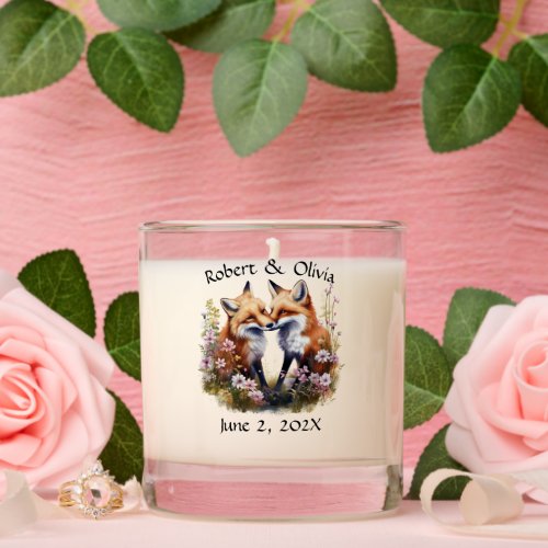 Sweet Foxes Commemorative Candle