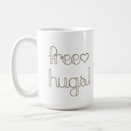 Sweet Free Hugs Heart Mug