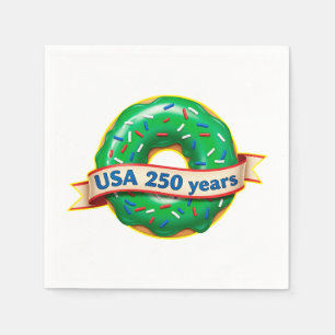 Sweet Freedom Donut USA 250 Years Napkins