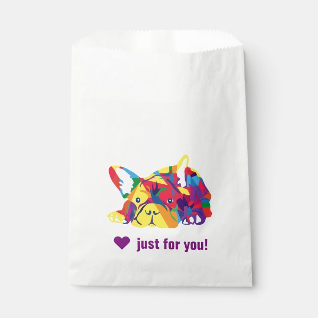 Sweet French Bulldog Favor Bag (Front)