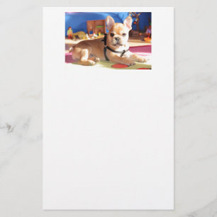 Sweet French Bulldog puppy Stationery