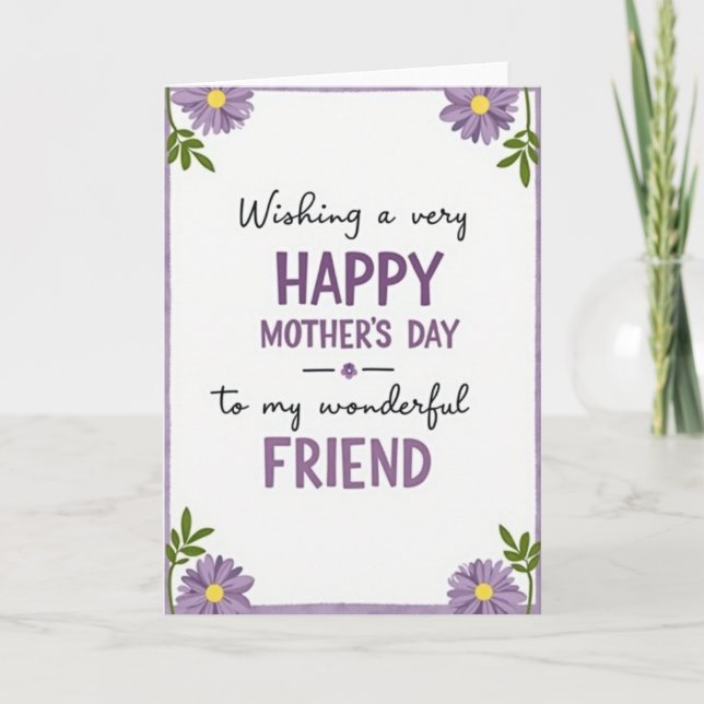 Sweet Friend Mothers Day Card (Front)