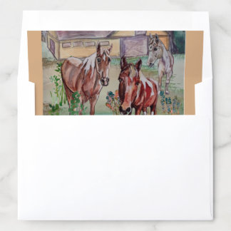 SWEET FRIENDS HORSES envelope liner