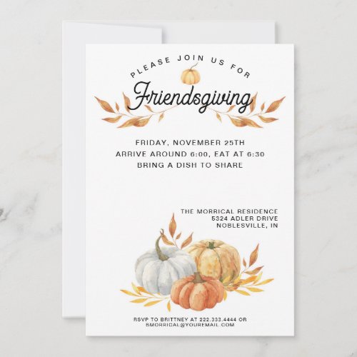 Sweet Friendsgiving Invitation