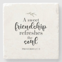 Sweet Friendship Bible Verse Hand Lettering Quote