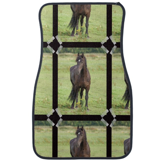 Sweet Friesian Horse Car Floor Mat (Front)