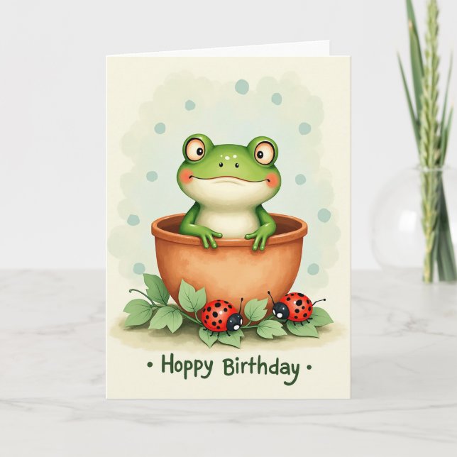 Sweet Frog Birthday Card (Front)