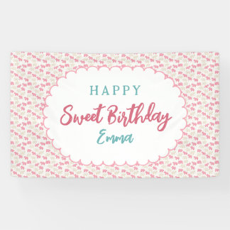 Sweet Frosted Animal Cookie Birthday Backdrop Banner