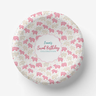 Sweet Frosted Animal Cookies Birthday Paper Bowls