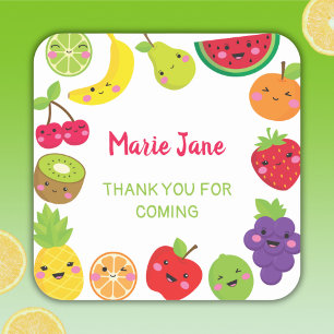 sweet fruit square sticker