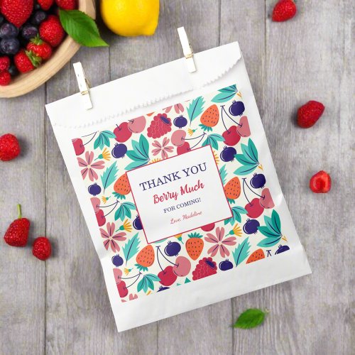 Sweet Fruits Thank You Berry Much Baby Shower Favor Bag